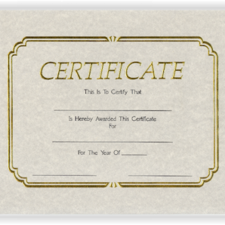 Gold Foil Embossed Certificates